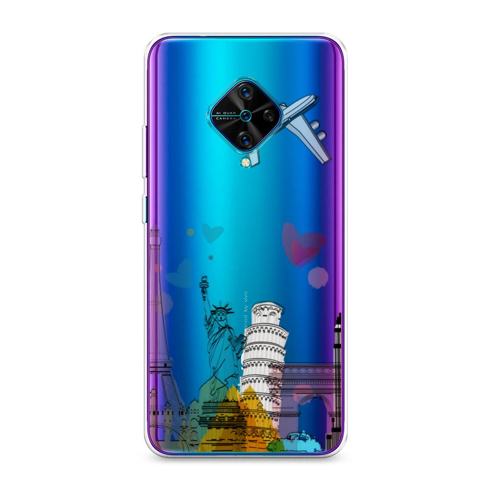 

Чехол Awog на Vivo Y9s "Самолет путешествий", Разноцветный, 262450-10