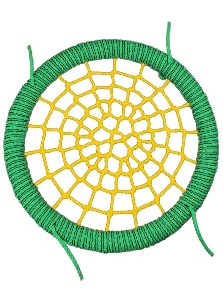 Качели-гнездо JINN ЦП/РГ/120/102/16/16/З/З-Ж/КГ 120x120 см зеленый, желтый