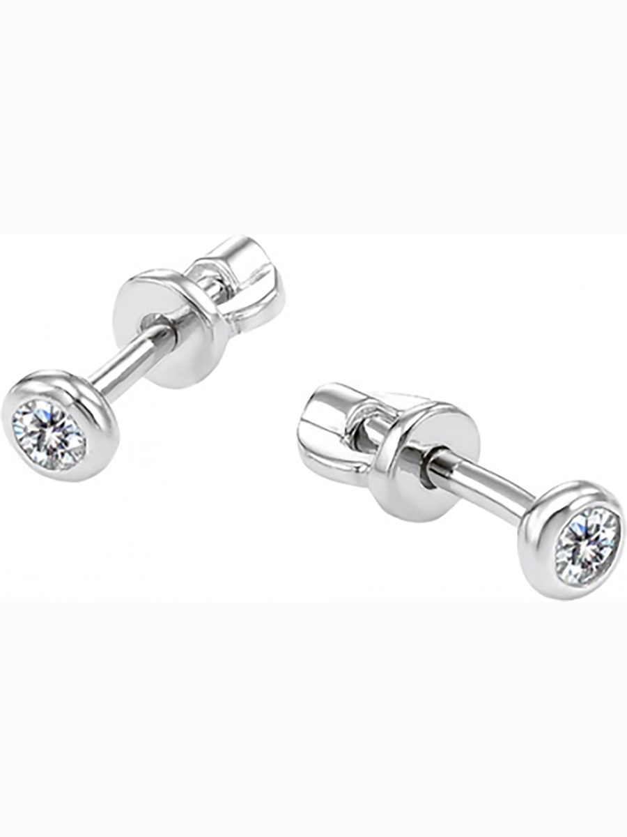 

Серьги с 2 фианитами из серебра Вероника С630-570, С630-570