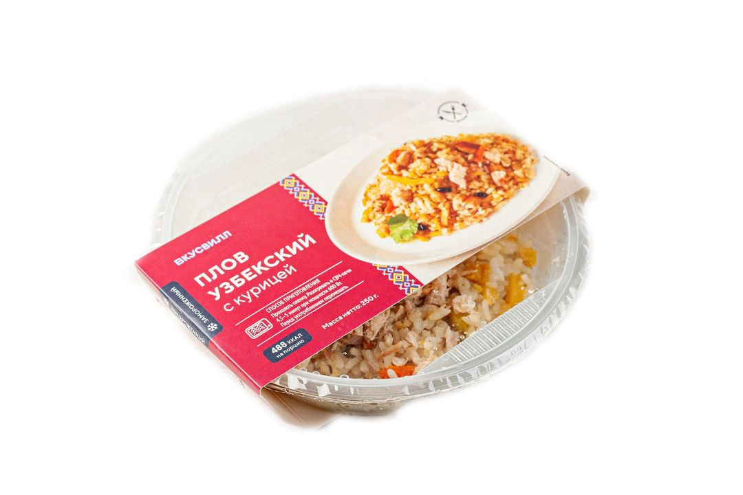 

Плов ВкусВилл Узбекский с курицей замороженный 300 г
