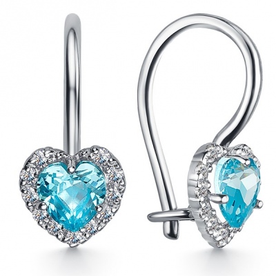 

Серьги Сердечки с 24 фианитами из серебра Вероника С630-370М15, С630-370М15
