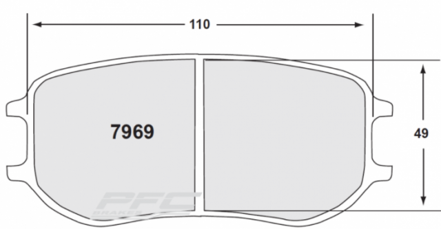 

Комплект тормозных колодок PFC Brakes 7969.332.26.44