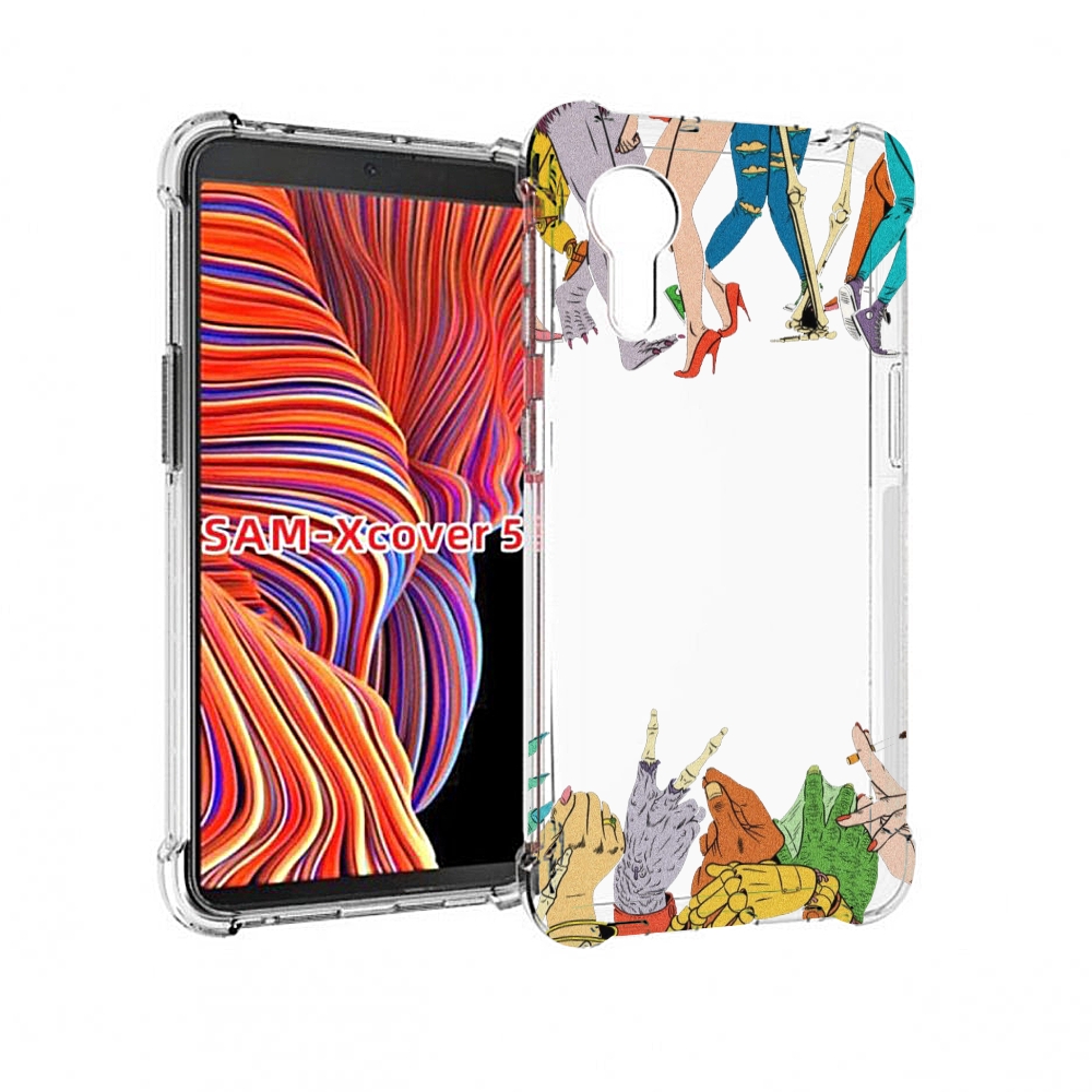 

Чехол MyPads разные персонажи пальчики для Samsung Galaxy Xcover 5, Прозрачный, Tocco