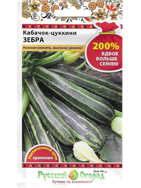 

Семена кабачок Русский Огород Зебра 1 уп.