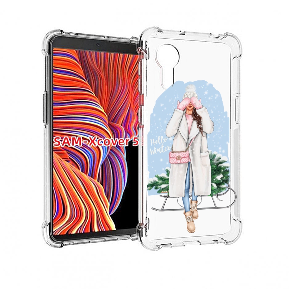 

Чехол MyPads привет-зима женский для Samsung Galaxy Xcover 5, Прозрачный, Tocco