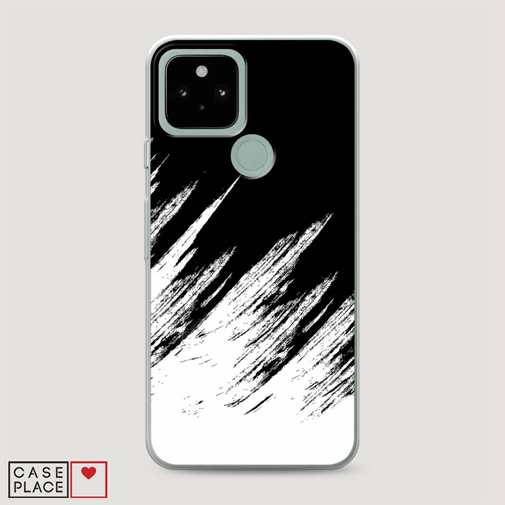 фото Силиконовый чехол "черно белые брызги" на google pixel 5 awog