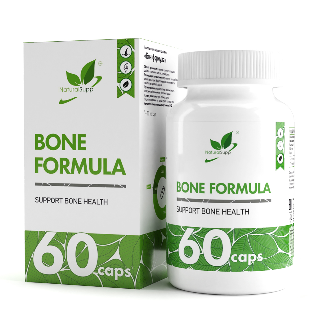 Кальций Магний Цинк NaturalSupp Bone Formula,капсулы 60 шт