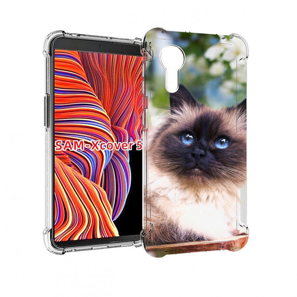 Чехол MyPads порода кошка Бирман для Samsung Galaxy Xcover 5