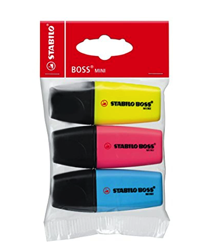 

Текстовыделители STABILO Boss mini 3шт, Boss mini 3шт