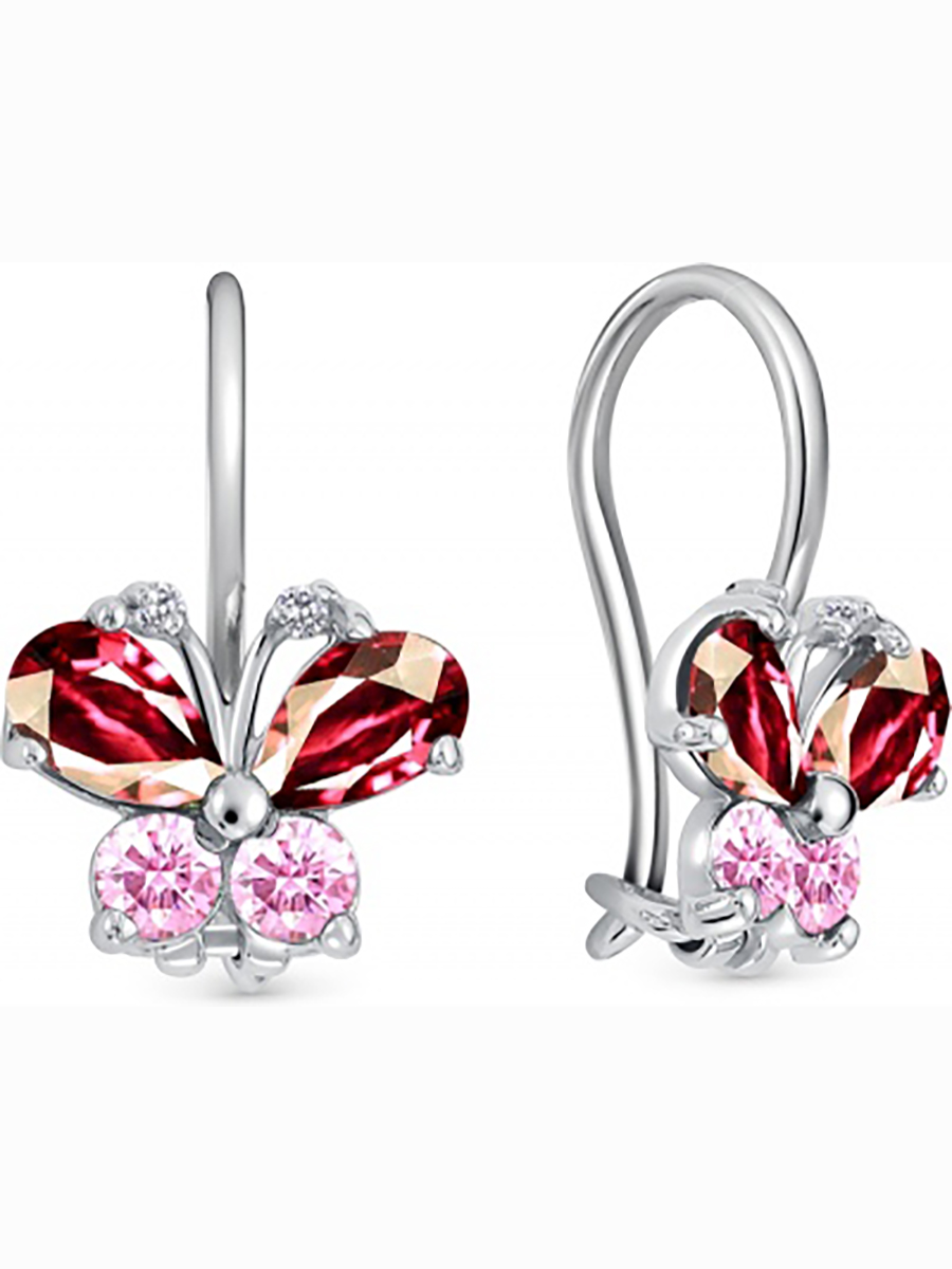 

Серьги Бабочки с стеклом и фианитами из серебра Вероника С630-211М52, С630-211М52