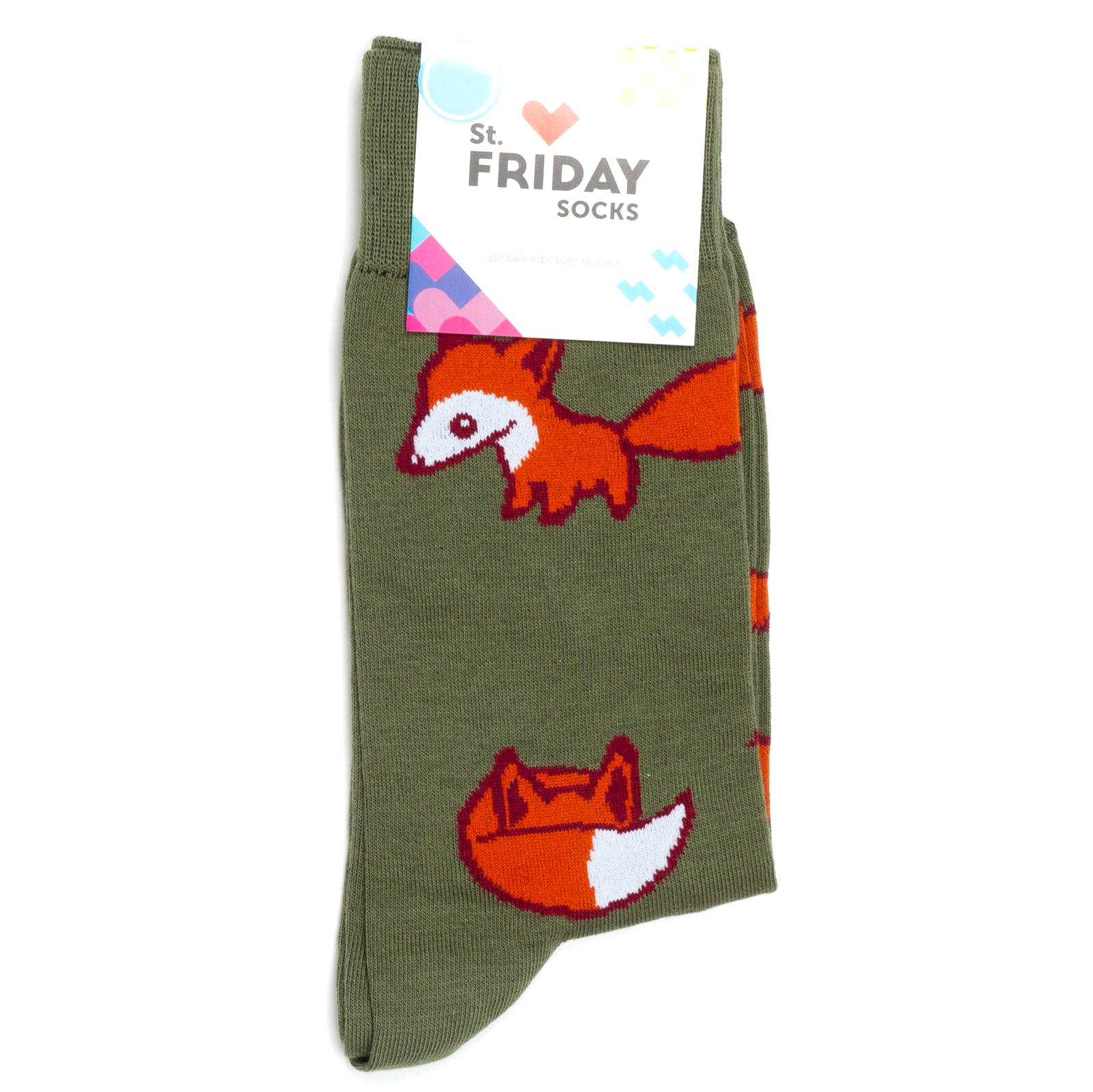 

Носки унисекс St.Friday Socks STFR_Foxy_Green разноцветные 38-41, STFR_Foxy_Green