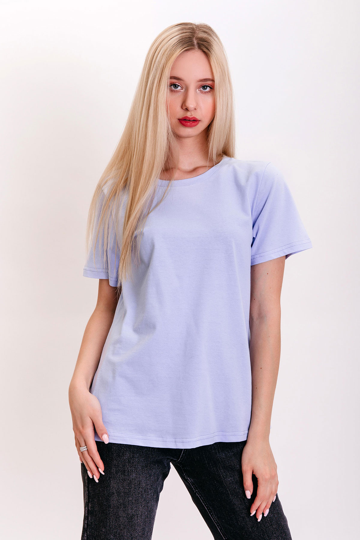 

Футболка женская LikaDress 18-1661 голубая 48 RU, Голубой, 18-1661