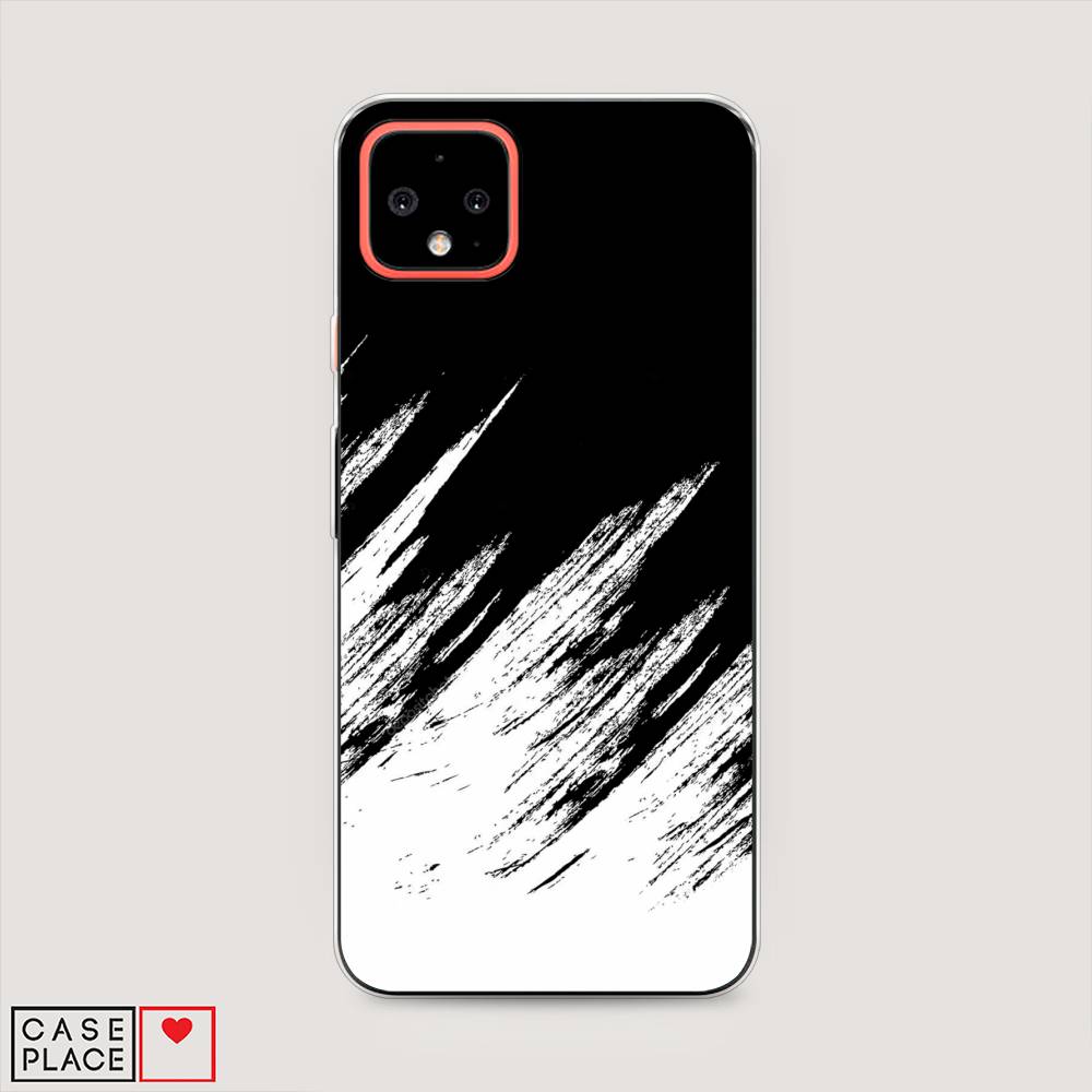 фото Силиконовый чехол "черно белые брызги" на google pixel 4 xl awog