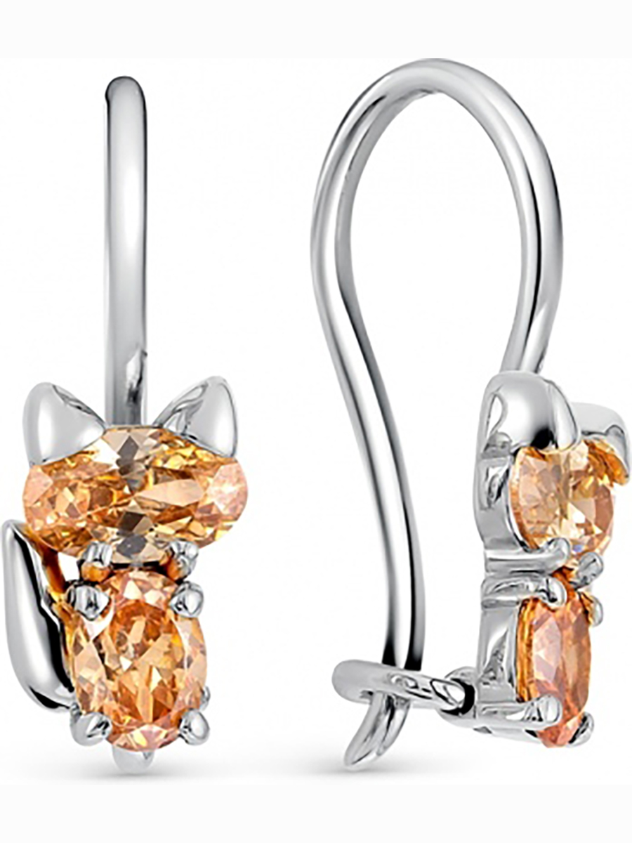 

Серьги Котята с 4 фианитами из серебра Вероника С630-2067Шп, С630-2067Шп