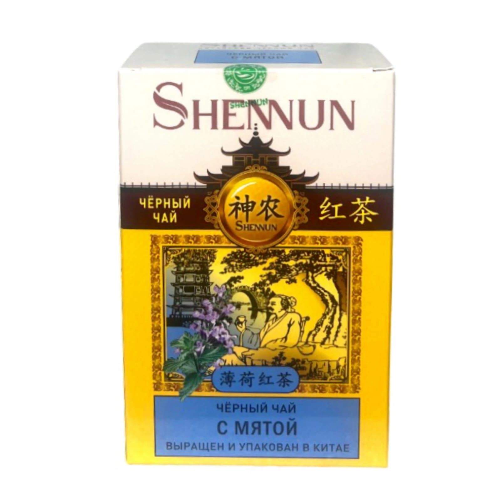 Чай черный Shennun с мятой 100 г 373₽