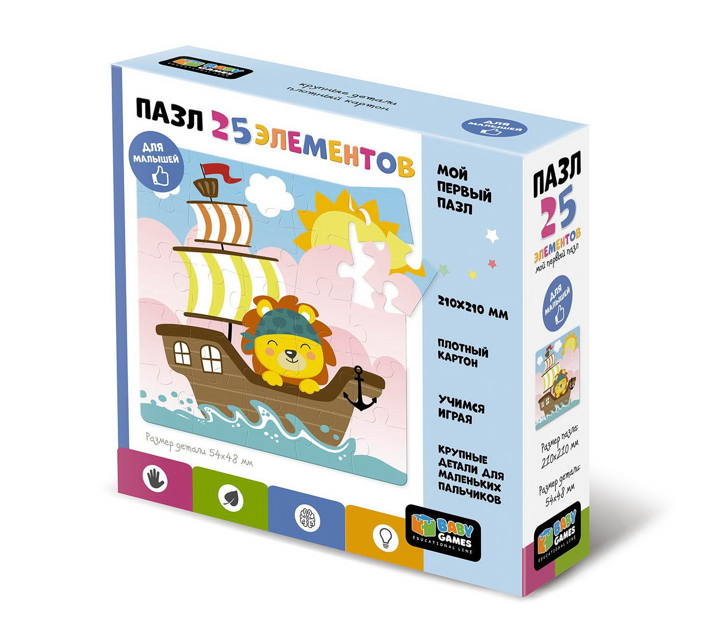 

Пазл ORIGAMI Baby Games Капитан Лев 16 элементов, 06742