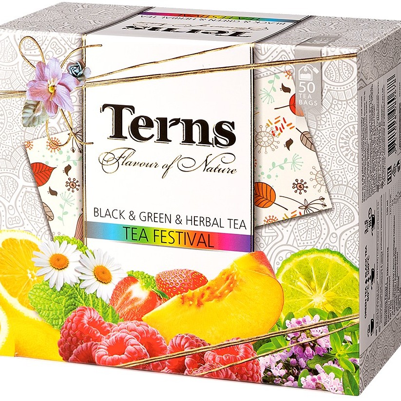 

Ассорти цейлонского черного, зеленого и травяного чая Terns "Tea Festival" 10 вкусов, 50шт