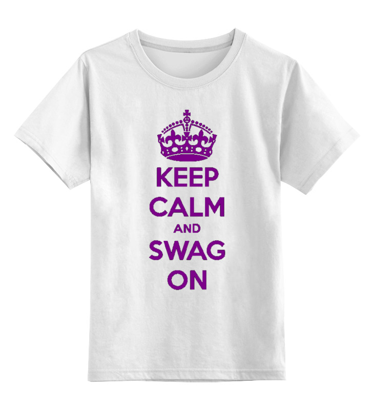 

Детская футболка Printio Keep calm цв.белый р.152, 0000000782524