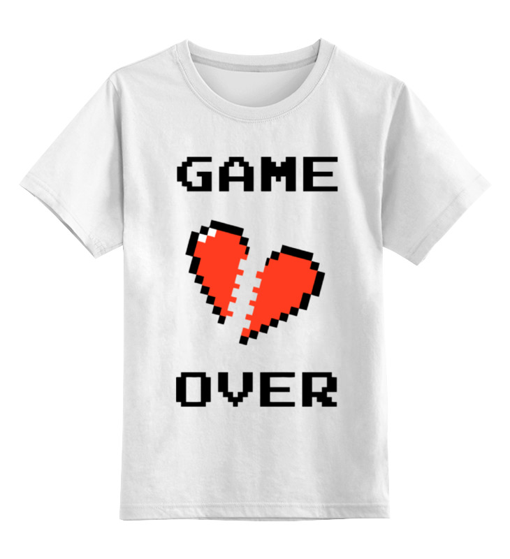 

Детская футболка Printio Game over игра окончена цв.белый р.152, 0000000782072