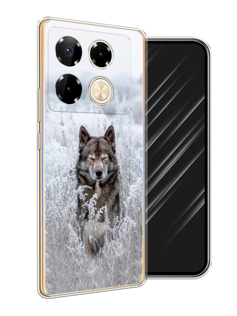 

Чехол Awog на Infinix Note 40 Pro "Волк в поле", Белый;черный, 3105750-1