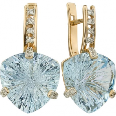 

Серьги из красного золота с фианитом/топазом ALORIS Серьги 1344ТКц, Серьги 1344ТКц