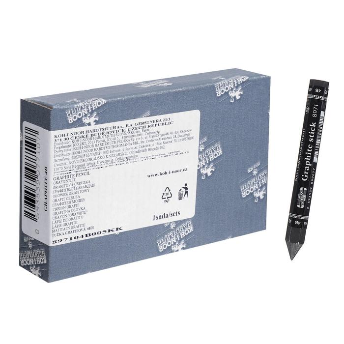 

Карандаш чернографитный (цельнографитовый) Koh-I-Noor 8971 4B, утолщённый