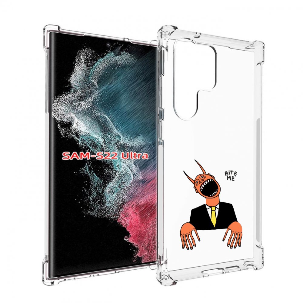 

Чехол MyPads странный чертик с длинными пальцами для Samsung Galaxy S23 Ultra, Прозрачный, Tocco