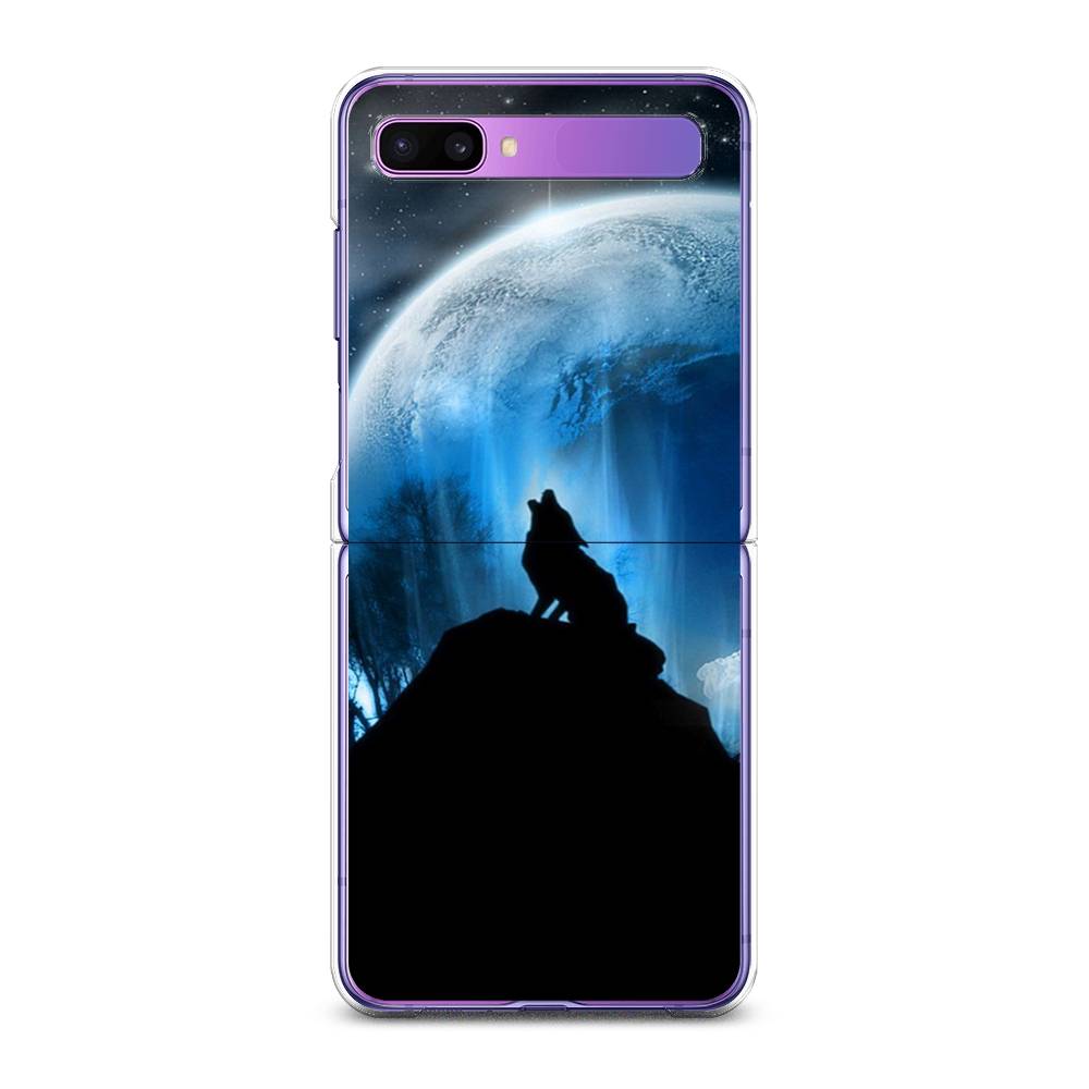 

Чехол на Samsung Galaxy Z Flip 1 "Волк 2", Синий;черный;белый, 2107150-1