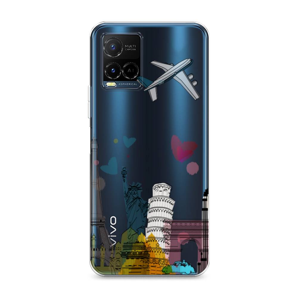 

Чехол Awog на Vivo Y21e "Самолет путешествий", Разноцветный, 266350-10