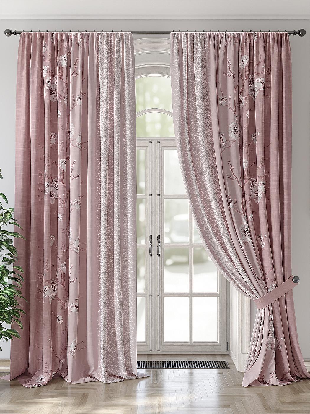 

Комплекты штор AT HOME / шторы в комнату 220х260 см / Некиолинс (розовый), 953099