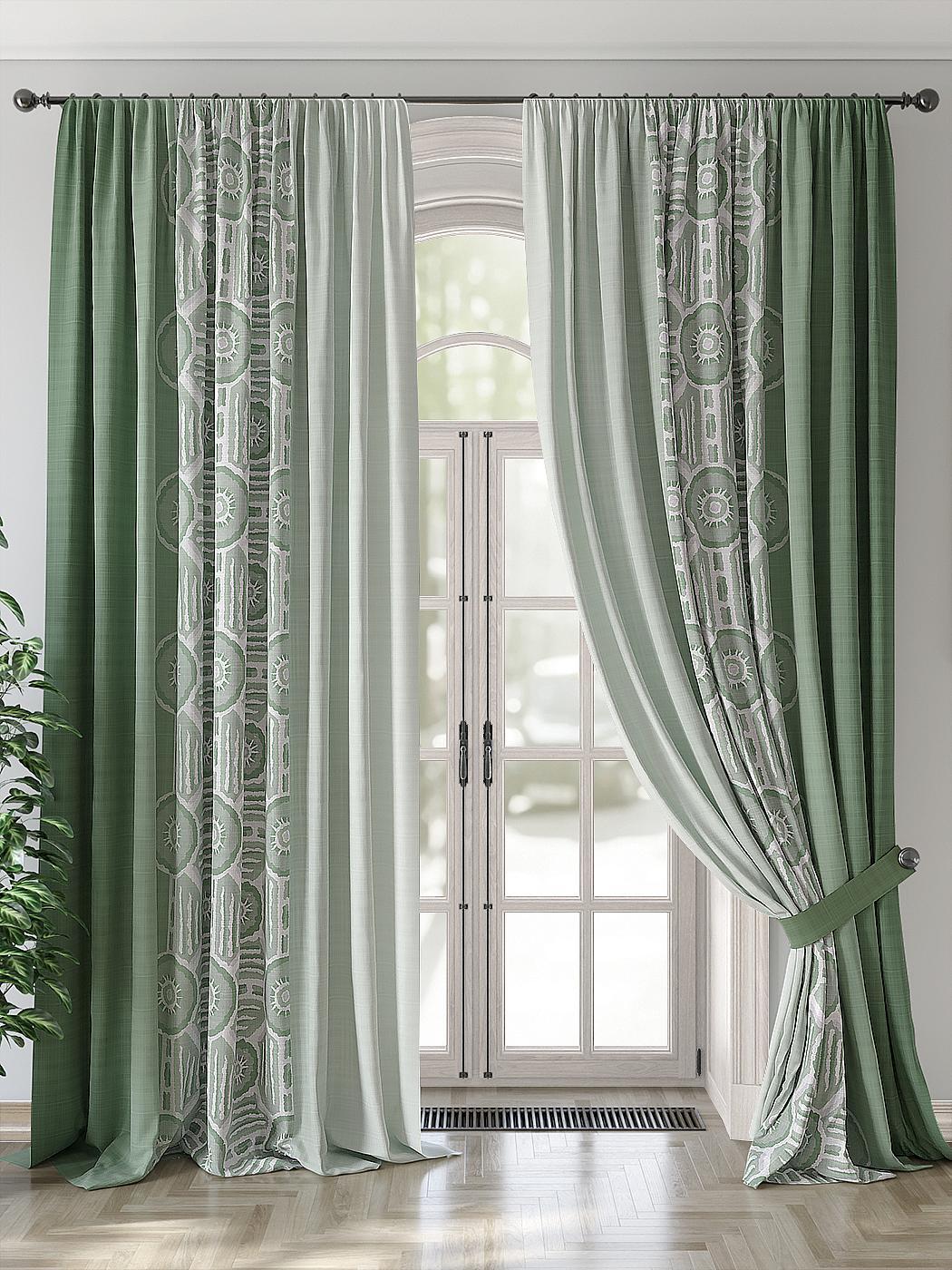 

Комплекты штор AT HOME / шторы в комнату 220х260 см / Ренкверон (зеленый), 953006