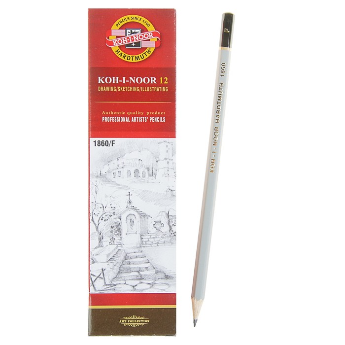 

Карандаш чернографитный Koh-I-Noor 1860 F Gold Star, профессиональный, Gold Star