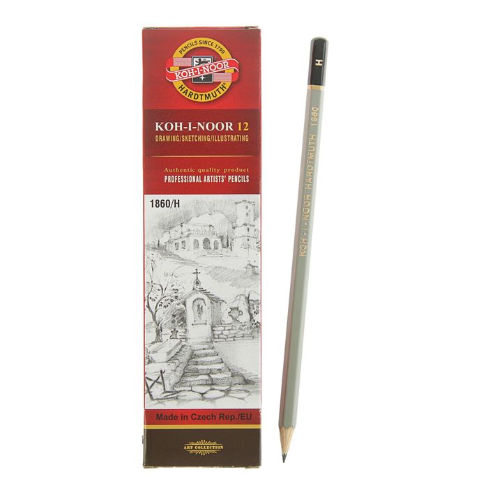 

Карандаш чернографитный Koh-I-Noor 1860 H Gold Star, профессиональный, Gold Star