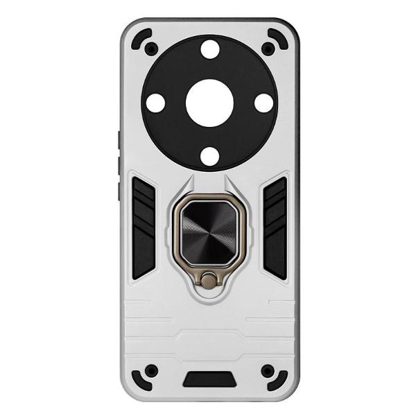 

Чехол DF для Honor X9a / Magic5 Lite с магнитом и кольцом Silver hwArmor-03, Серебристый