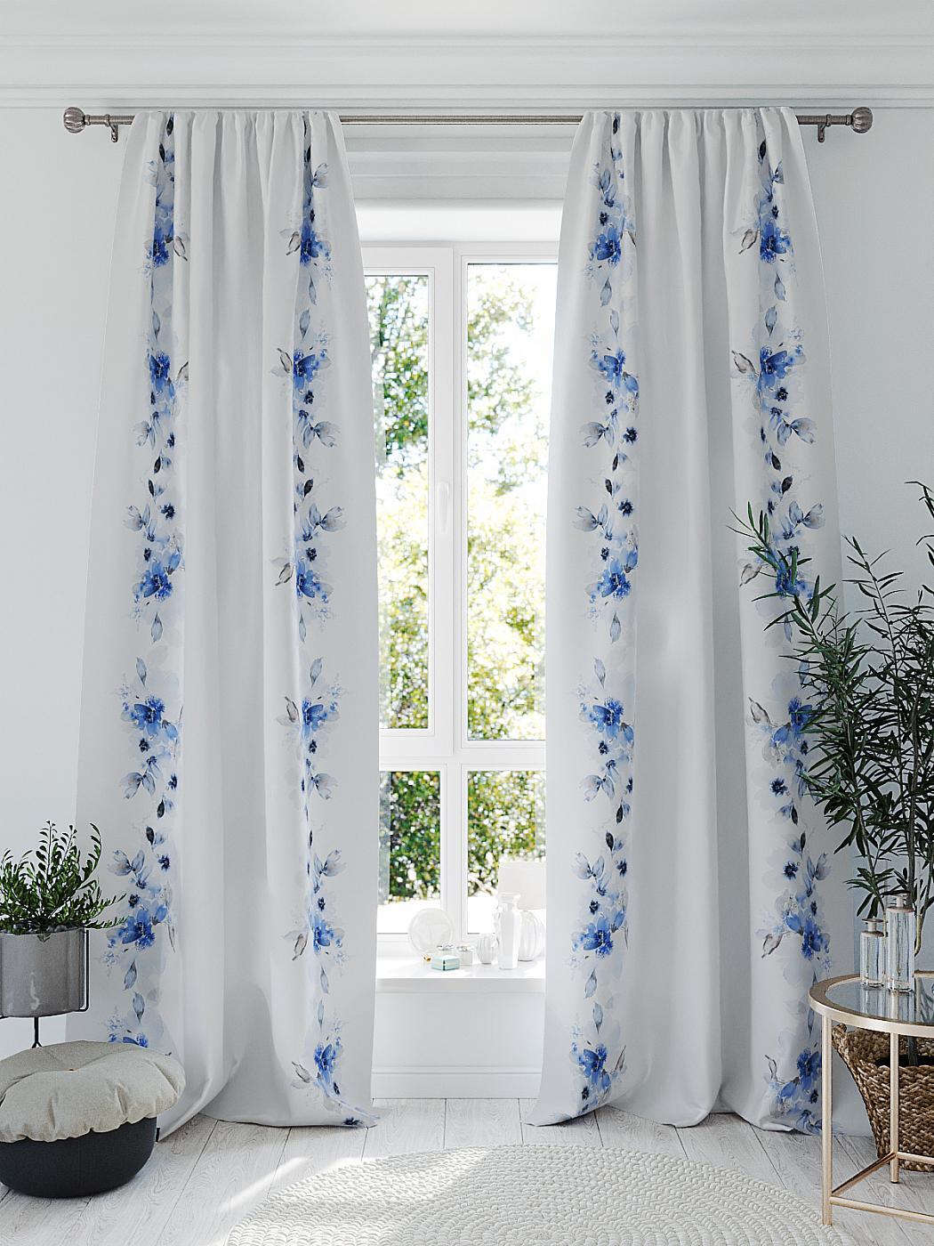 

Комплекты штор AT HOME / шторы в комнату 150х260 см / Минифлокс (голубой), 941015