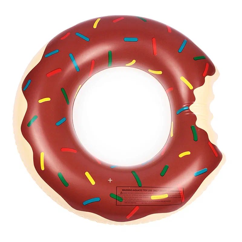 Надувной круг для плавания Пончик Chocolate Donut Baziator BG0002 120 см круг надувной 99 см intex пончик глазурь от 3 лет 56263np