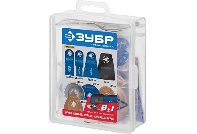 фото Набор насадок для реноватора нр №8 15575 профессионал,зубр 8 шт