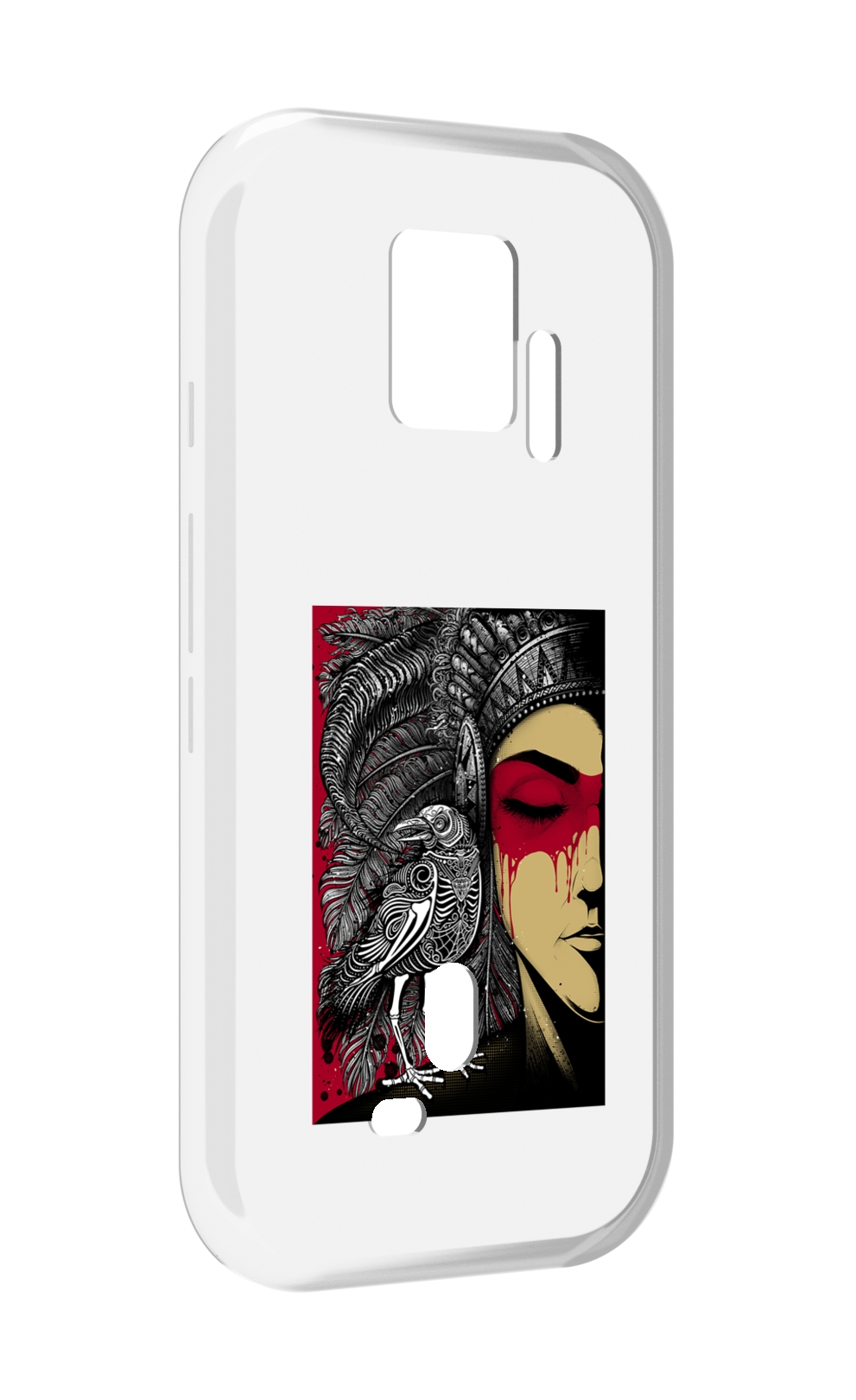 

Чехол MyPads девушка с вороном в абстракции для ZTE Nubia Red Magic 7S Pro, Прозрачный, Tocco