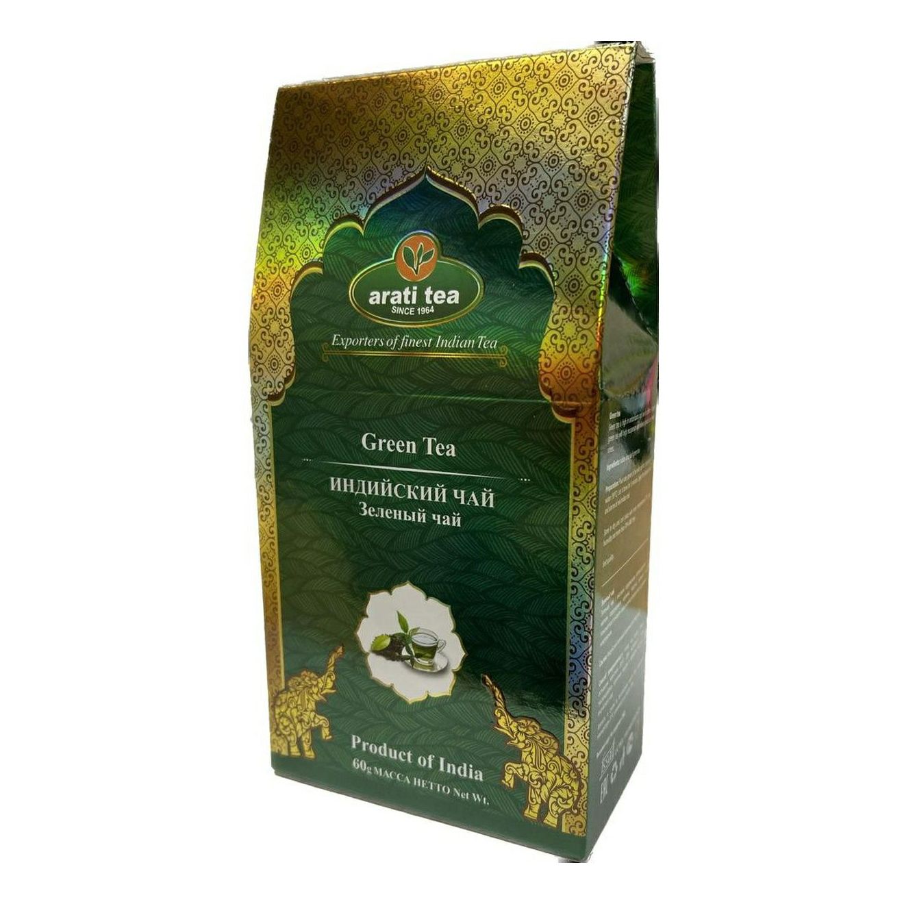 Чай зеленый Arati Tea Ассам листовой 60 г