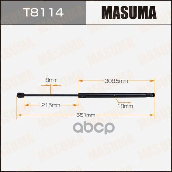 

Упор газовый багажника MASUMA, L=551mm (1/40)