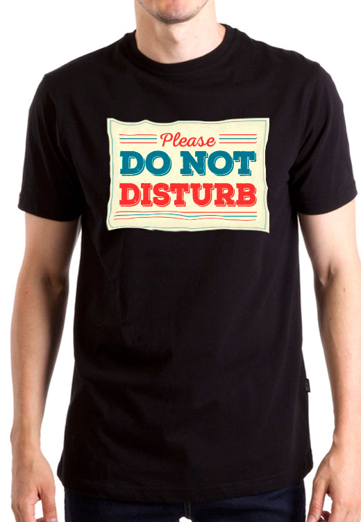 

Футболка унисекс NoBrand Please Dont Disturb черная XXL, Черный, Please Dont Disturb