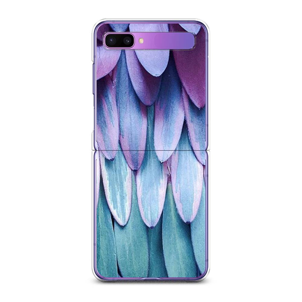 

Чехол на Samsung Galaxy Z Flip 1 "Синее перо", Фиолетовый;голубой, 2107150-3