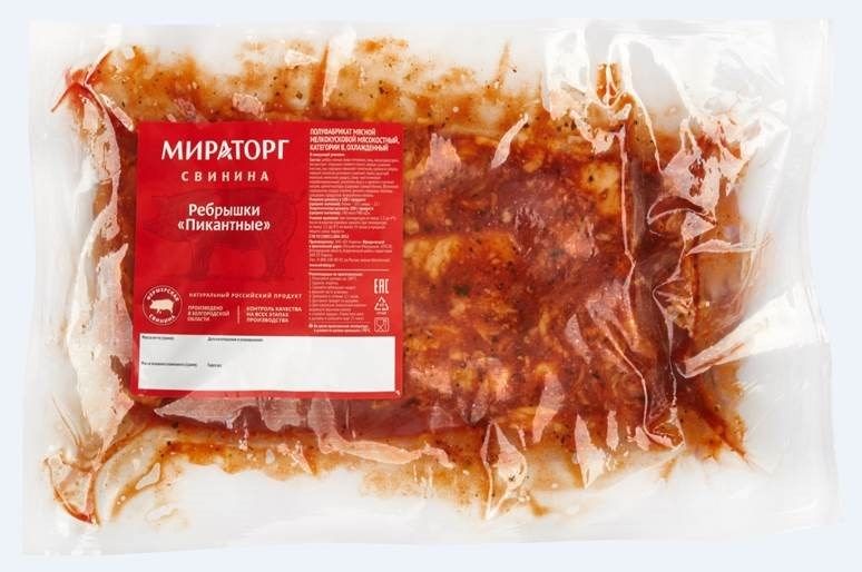 

Ребрышки свиные Мираторг пикантные охлажденные