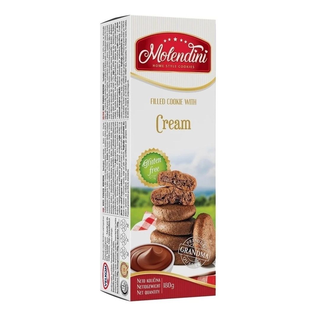 

Печенье Molendini Kremom с начинкой из крема 180 г