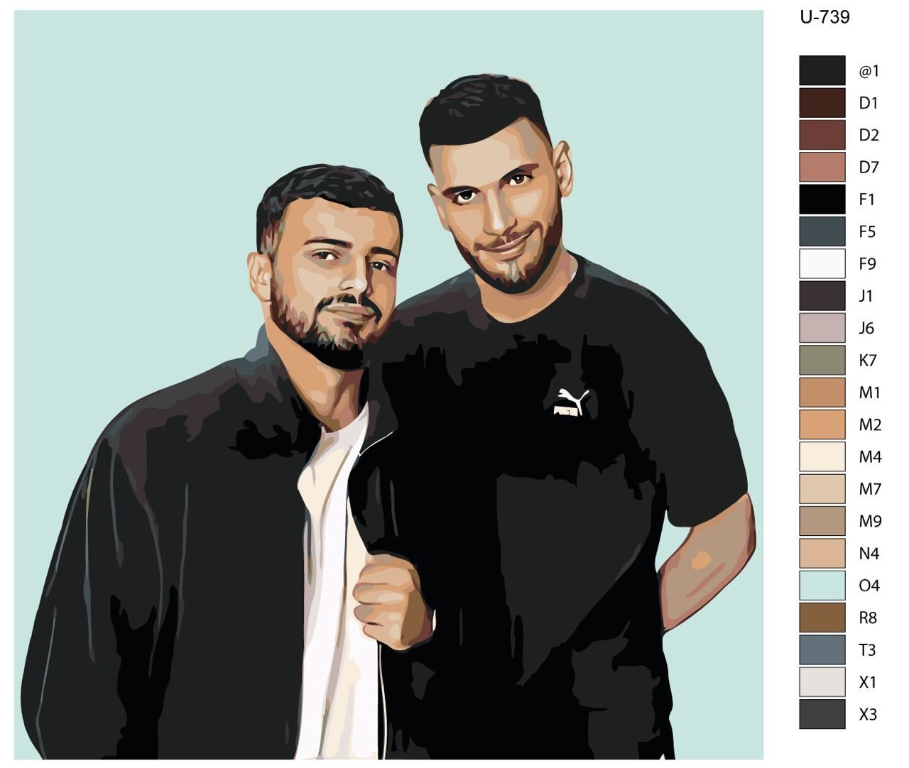 

Картина по номерам BRUSHES-PAINTS Jakone и AVG U-739, Арт звезды. Jakone и A.V.G