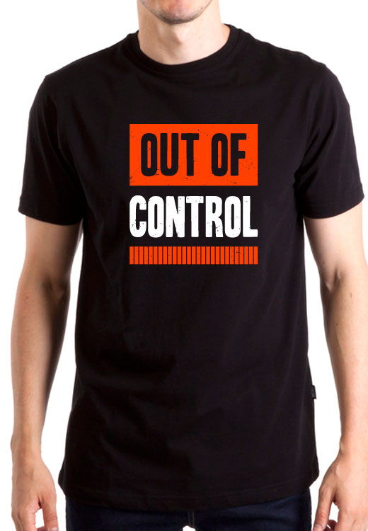 

Футболка унисекс NoBrand Out Control черная XXXL, Черный, Out Control
