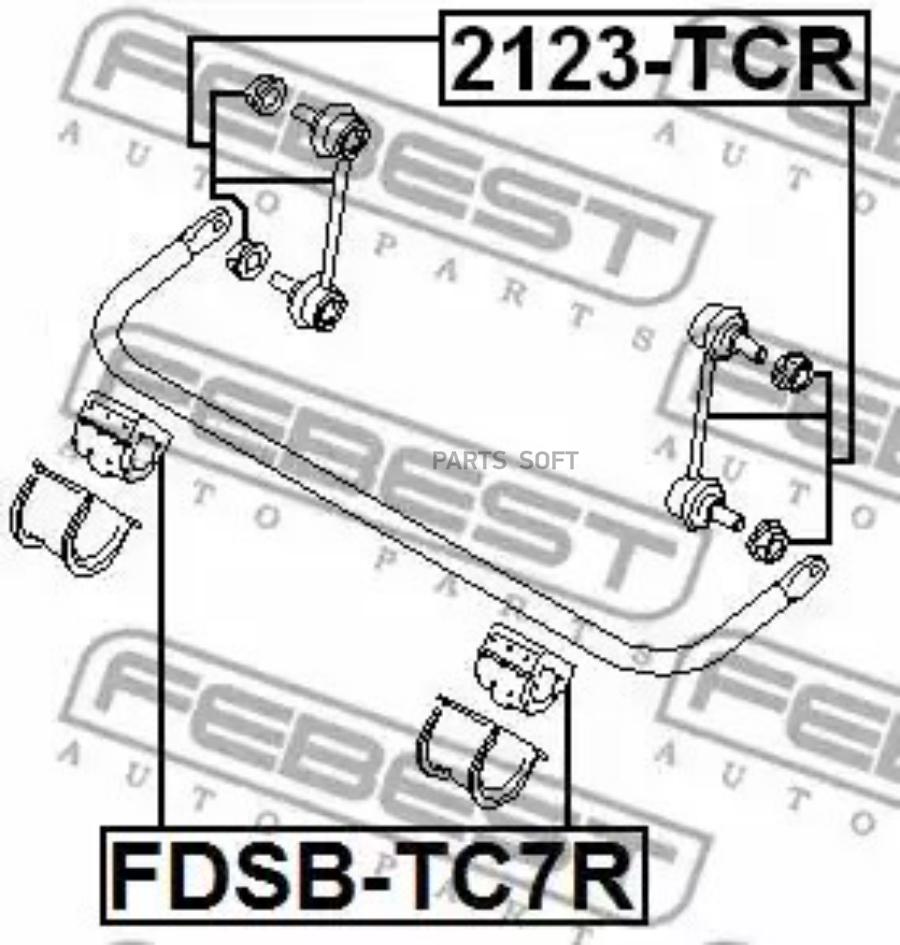 

FEBECT FDSBTC7R FDSBTC7R_втулка стабилизатора переднего! d24 высокая крыша\ Ford Tourneo/T