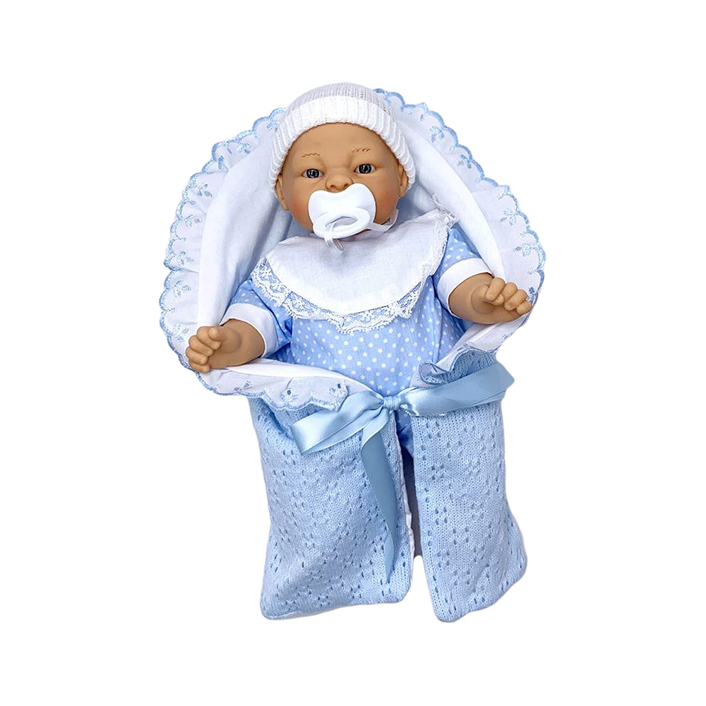 

Кукла мягконабивная Munecas Manolo Dolls 28 см, MD4201 ГОЛУБОЙ, БЕЛЫЙ