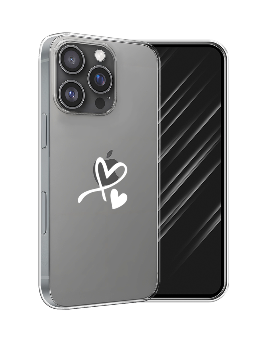 

Чехол Awog на Apple iPhone 16 Pro "Сердечко минимализм", Белый, 16250-1