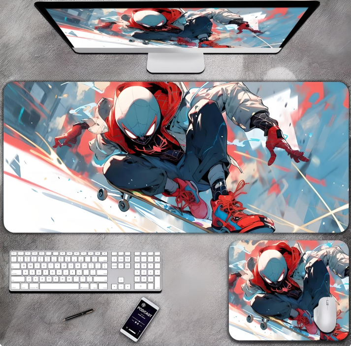

Игровой коврик для мыши и клавиатуры NoBrand Spider-1 (ART-19), Разноцветный, Spider-1